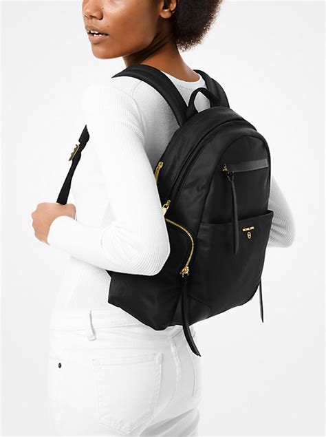 michael kors beacon small nylon backpack|prescott large nylon gabardine backpack.